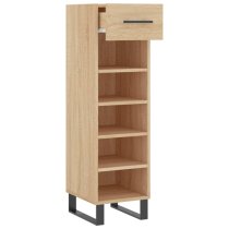 Alivia Shoe Storage Cabinet With 2 Drawers In Sonoma Oak