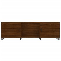 Alivia Wooden TV Stand With 2 Doors In Brown Oak