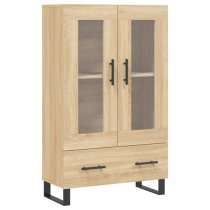 Alivia Wooden Display Cabinet With 2 Doors In Sonoma Oak