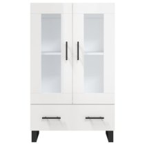 Alivia High Gloss Display Cabinet With 2 Doors In White