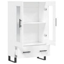 Alivia Wooden Display Cabinet With 2 Doors 1 Drawer In White