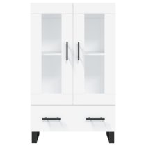 Alivia Wooden Display Cabinet With 2 Doors 1 Drawer In White