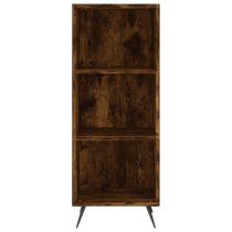 Lavey Wooden Shelving Unit With 2 Shelves In Smoked Oak