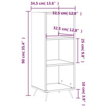 Lavey Wooden Shelving Unit With 2 Shelves In Sonoma Oak