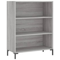 Manric Wooden Bookcase With 2 Shelves In Grey Sonoma Oak