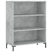 Manric Wooden Bookcase With 2 Shelves In Concrete Effect