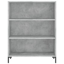 Manric Wooden Bookcase With 2 Shelves In Concrete Effect