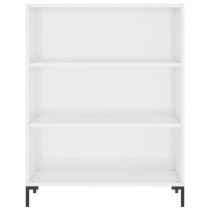 Manric High Gloss Bookcase With 2 Shelves In White