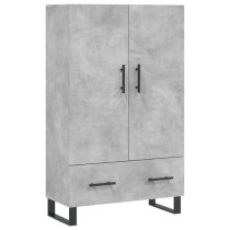 Kacia Wooden Highboard With 2 Doors 1 Drawers In Concrete Effect