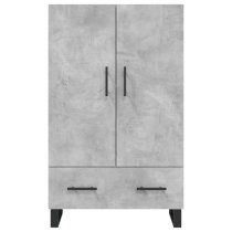 Kacia Wooden Highboard With 2 Doors 1 Drawers In Concrete Effect