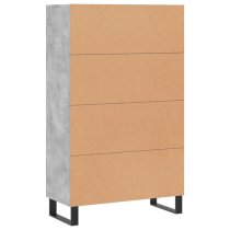 Kacia Wooden Highboard With 2 Doors 1 Drawers In Concrete Effect