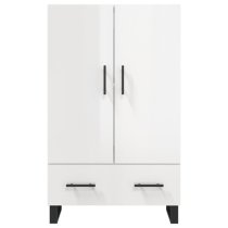 Kacia High Gloss Highboard With 2 Doors 1 Drawers In White