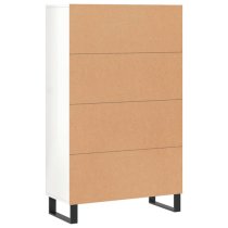 Kacia High Gloss Highboard With 2 Doors 1 Drawers In White