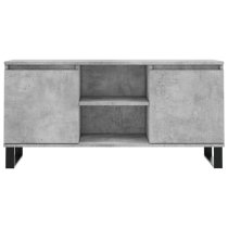 Kacia Wooden TV Stand With 2 Doors In Concrete Effect