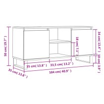 Kacia Wooden TV Stand With 2 Doors In Concrete Effect