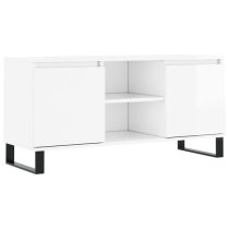 Kacia High Gloss TV Stand With 2 Doors In White