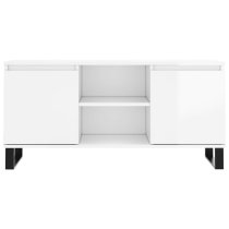 Kacia High Gloss TV Stand With 2 Doors In White