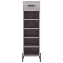 Iris Wooden Shoe Storage Cabinet 1 Drawer In Grey Sonoma Oak