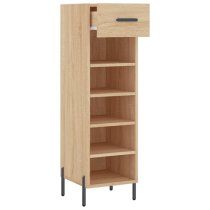 Iris Wooden Shoe Storage Cabinet With 1 Drawer In Sonoma Oak