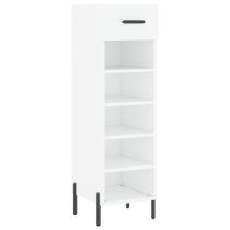 Iris Wooden Shoe Storage Cabinet With 1 Drawer In White