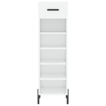 Iris Wooden Shoe Storage Cabinet With 1 Drawer In White