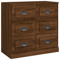 Elias Wooden Sideboard With 1 Door 9 Drawers In Brown Oak