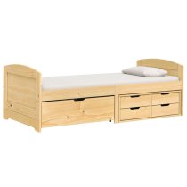 Grace Pinewood Day Bed With 5 Drawers In Brown