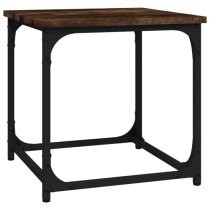 Nadra Wooden Side Table Square In Smoked Oak