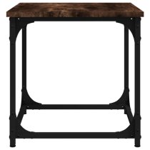 Nadra Wooden Side Table Square In Smoked Oak