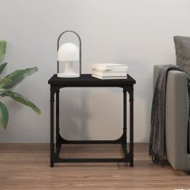 Nadra Wooden Side Table Square In Black