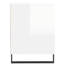 Mateo High Gloss TV Stand With 3 Flap Doors In White