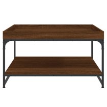 Tacey Wooden Coffee Table In Brown Oak With Undershelf