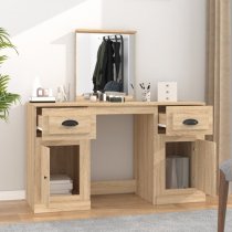 Ryker Wooden Dressing Table With Mirror In Sonoma Oak