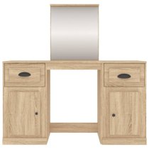 Ryker Wooden Dressing Table With Mirror In Sonoma Oak