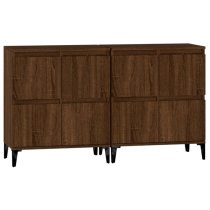 Peyton Wooden Sideboard With 8 Doors In Brown Oak