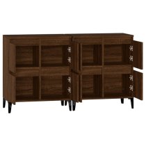 Peyton Wooden Sideboard With 8 Doors In Brown Oak