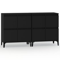 Peyton Wooden Sideboard With 8 Doors In Black