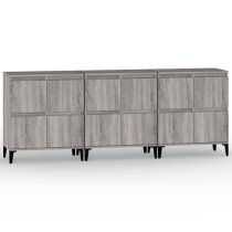 Peyton Wooden Sideboard With 12 Doors In Grey Sonoma Oak