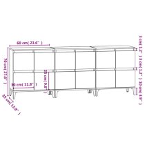 Peyton Wooden Sideboard With 12 Doors In Grey Sonoma Oak