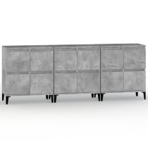 Peyton Wooden Sideboard With 12 Doors In Concrete Effect