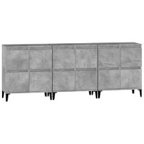 Peyton Wooden Sideboard With 12 Doors In Concrete Effect