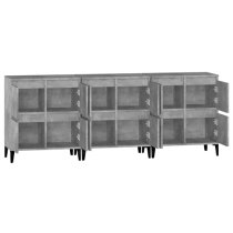 Peyton Wooden Sideboard With 12 Doors In Concrete Effect