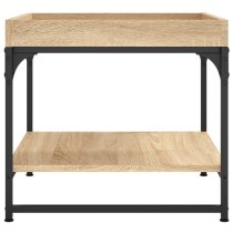 Tacey Wooden Coffee Table Square In Sonoma Oak