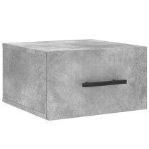 Valence Wall Hung Wooden Bedside Cabinet In Concrete Effect