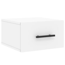 Valence Wall Hung Wooden Bedside Cabinet In White