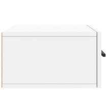 Valence Wall Hung Wooden Bedside Cabinet In White