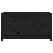 Zurich Pinewood Storage Cabinet With 2 Drawers In Black