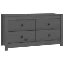 Zurich Pinewood Storage Cabinet With 2 Drawers In Grey