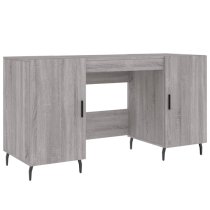 Waterford Wooden Computer Desk With 2 Doors In Grey Sonoma Oak