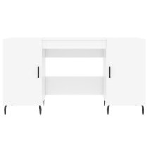 Waterford High Gloss Computer Desk With 2 Doors In White